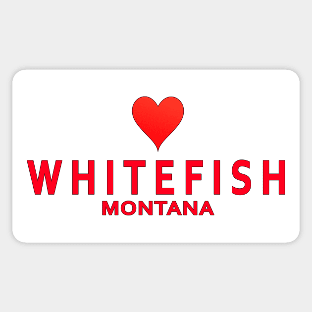 Whitefish Montana Sticker by SeattleDesignCompany